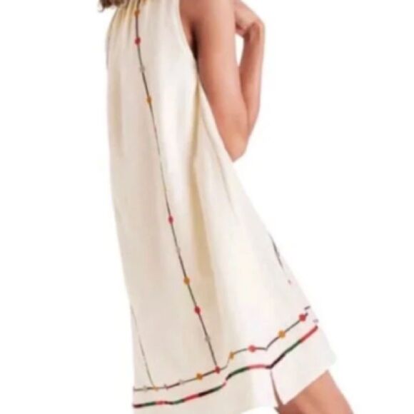 Madewell Embroidered Linen Blend Sunview Shift Dress - Picture 2 of 5